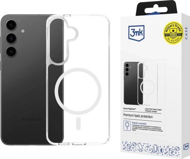 Transparent magnetic Armor MagCase for Samsung Galaxy S24 FE