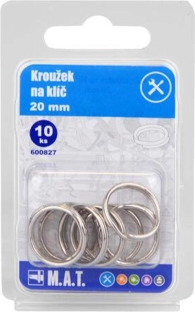 20 mm Nickel Key Ring (10 pcs)