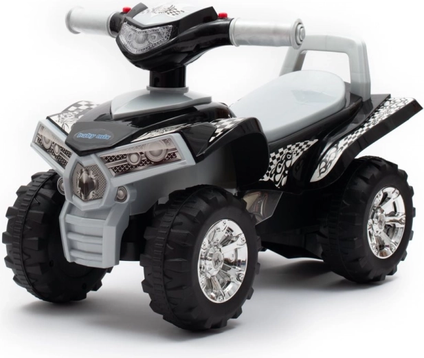 Vaikiškas paspirtukas-keturratis su garsu BABY MIX, pilkas