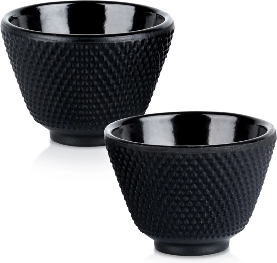 Cast iron tea cups with enameled interior CAST LINE 60 ml, 2 pcs