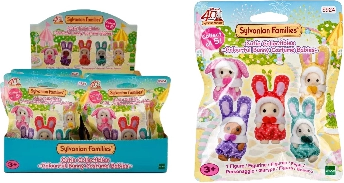 Sylvanian Families blind bag with bunnies in colorful costumes - 1 piece