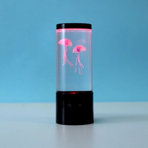 LED lamp with floating jellyfish – small