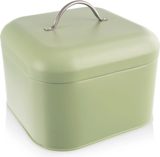 Metalinis duoninės indas GREENISH 20 × 20 × 17 cm, žalios spalvos