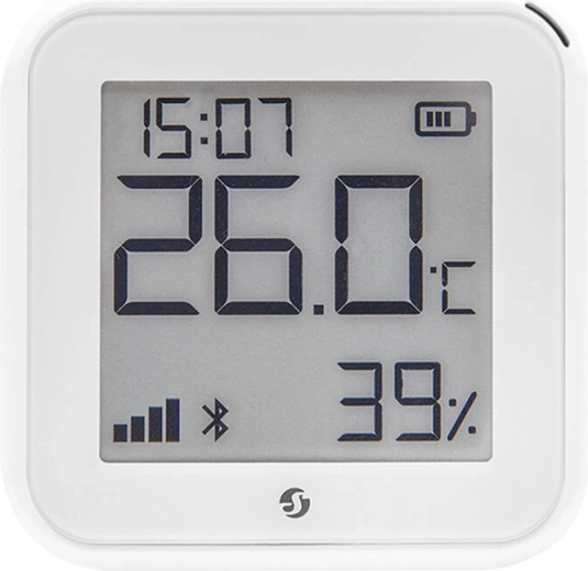 Išmanusis temperatūros ir drėgmės jutiklis Shelly H&T Gen3 baltas