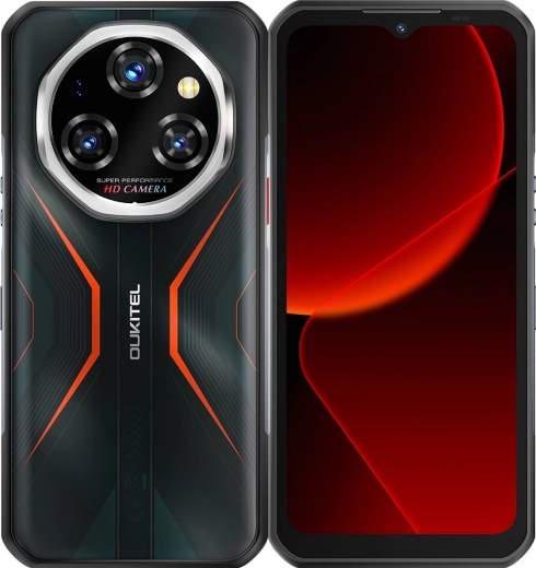 Oukitel WP55 Pro atsparus 5G išmanusis telefonas 16+512 GB, 11000 mAh, 120 Hz ekranas, oranžinis