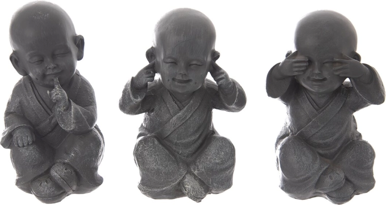Decorative Buddha figurine made of polystone 15 cm (3 variants)