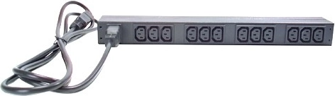 Pagrindinis rack PDU 1U, 16 A, 208/230 V, 12x C13