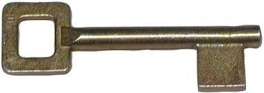 Long bit key made of galvanized steel, pack of 3