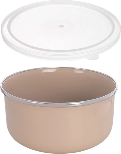 Durable enameled steel with stainless rim