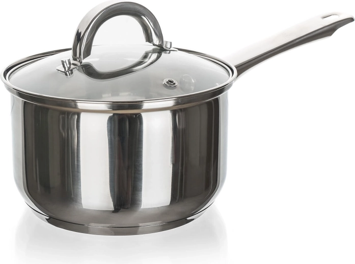 Stainless steel saucepan with glass lid 16 cm 1.9 l CUISINO