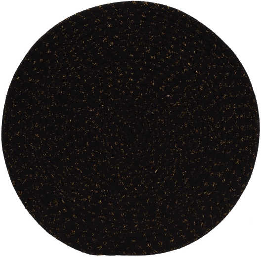 Round placemat 38 cm – black with gold lurex