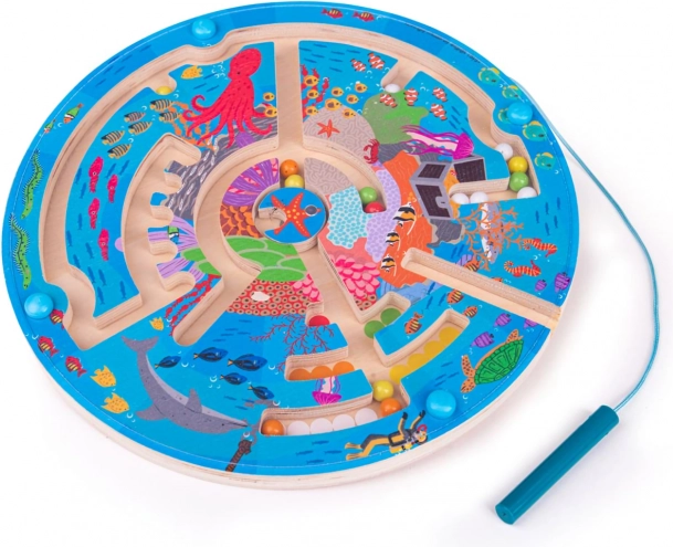 Magnetinis labirintas „Povandeninis pasaulis“ BIGJIGS TOYS