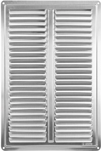 Nerūdijančio plieno ventiliacijos grotelės 200 × 300 mm