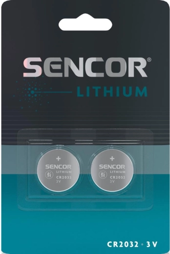Sencor ličio mygtukinė baterija CR2032, 3 V, 2 vnt.