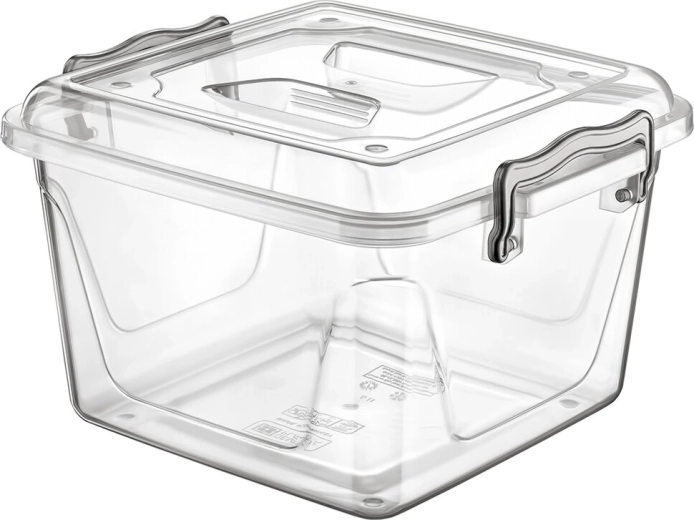 Plastikinė laikymo dėžė Multi, kvadratinė, žema, 6 l