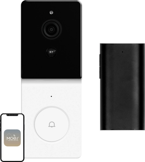 Moes „Wi‑Fi“ vaizdo durų skambutis su RF 433 MHz ir 1080p