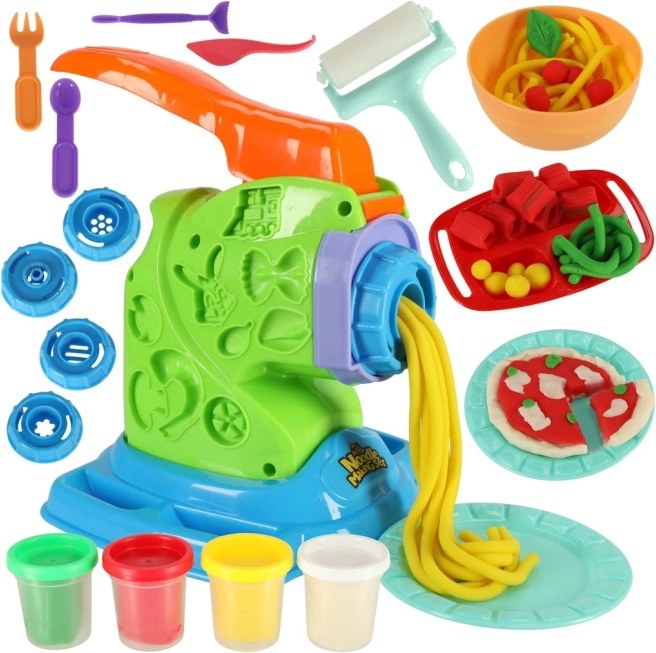 Kūrybinis vaikiškas rinkinys plastilino makaronams gaminti su priedais