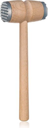 Double-sided meat mallet 30 cm made of beech wood and metal BANQUET Brillante