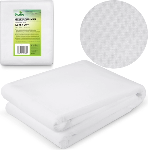 Žieminė apsauginė agroplėvelė PLONOS 1,6 × 20 m, 50 g/m² – balta