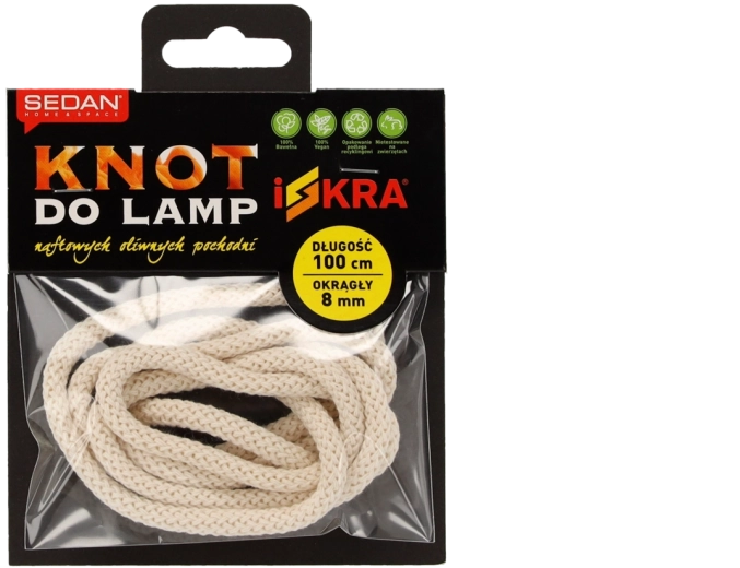 Replacement round cotton wick for kerosene/diesel lamp 8 mm