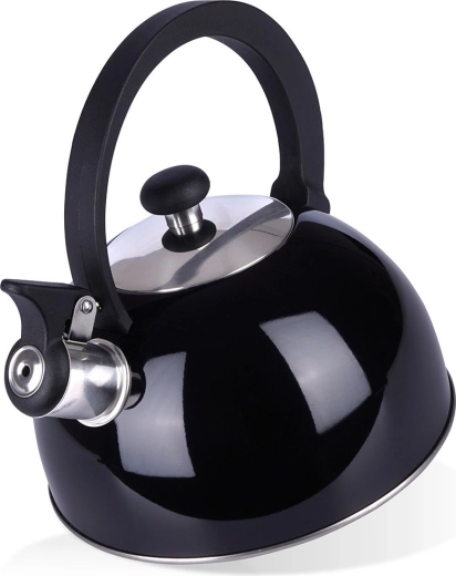 Steel black whistling kettle 1.5 l ORION