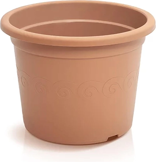 Plastic flower pot terracotta 15 × 11.2 cm with drainage