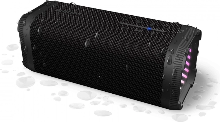 portable bluetooth speaker philips tas2000 with rgb lighting and bass+