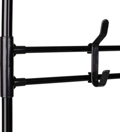 Hooks and top bar for quick hanging
