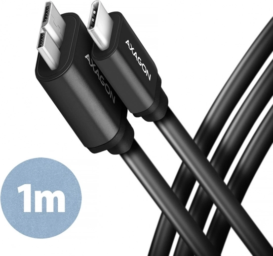 Micro-B USB į USB-C 3.2 Gen 1 kabelis 1 m 3 A ALU PVC
