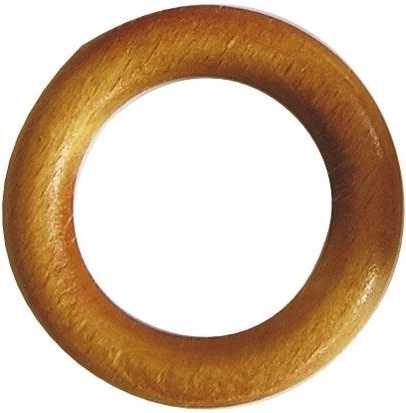 Tamsios medienos užuolaidų karnizo žiedai 125 mm (10 vnt.)