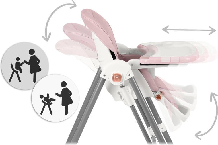 3-in-1: high chair, lounger, and rocker in one