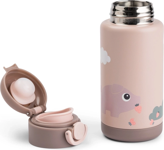 Done by Deer termosas buteliukas Tiny farm rožinis 340 ml