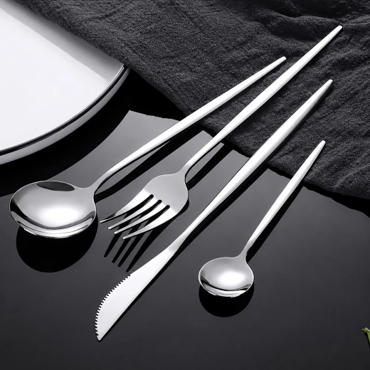 24-piece cutlery set for 6 people in a gift box, polished finish