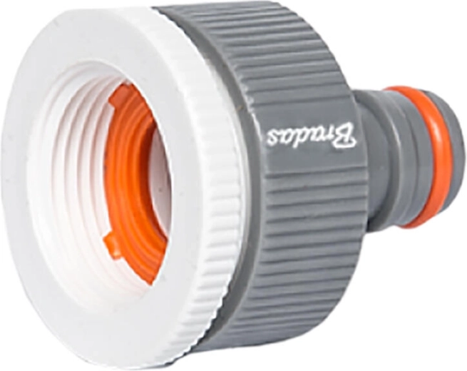Plastic faucet adapter with 3/4" internal thread and 1" reducer WHITE LINE