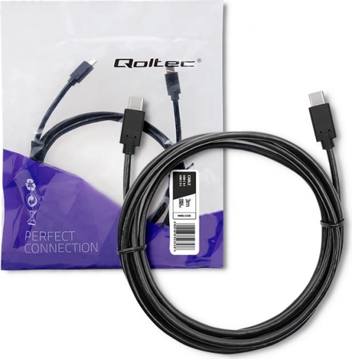 USB-C to USB-C Cable for Data Transfer and Charging, 3m, Black