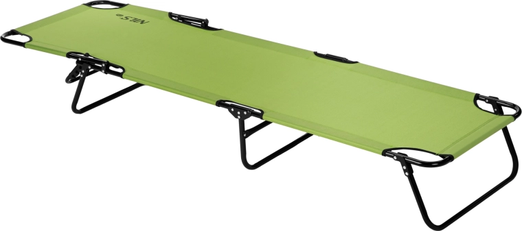 Foldable camping sun lounger Nils Camp NC3026 green
