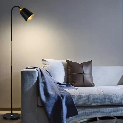 Loft-style black-and-gold design