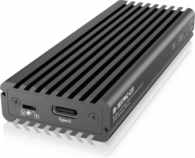 External aluminum enclosure for M.2 NVMe and SATA SSD with USB‑C 10 Gb/s – ICY BOX