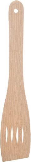 Medinė virtuvinė mentelė su skylutėmis 30 cm