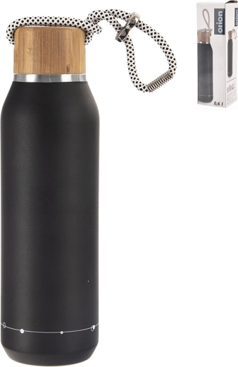 Stainless steel thermos bottle 0.6 L – black