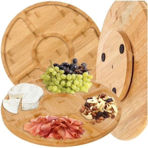 Ruhhy rotating bamboo serving board 33 cm
