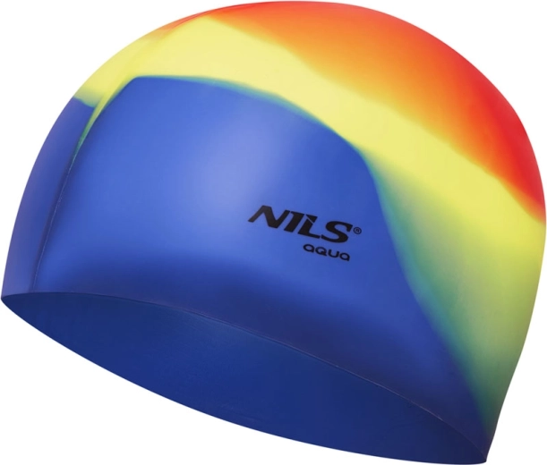 Silikoninė plaukimo kepuraitė NILS Aqua Multicolor