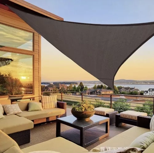 Dense fabric for shade and a more pleasant climate