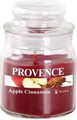 PROVENCE scented glass candle apple and cinnamon 24 hours