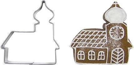 Stainless steel church-shaped cookie cutter set – 10 pcs