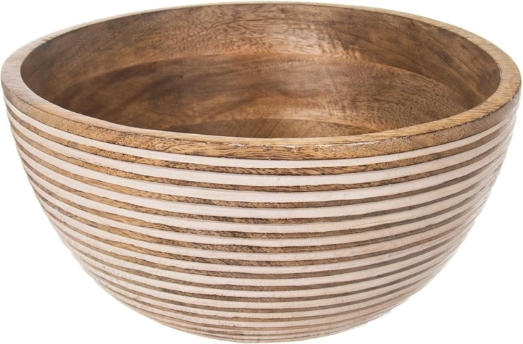Medinė dubenė iš mango medienos 25 cm, 3 l