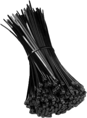 Black Nylon Zip Ties 2.5x120 mm, 100 pcs