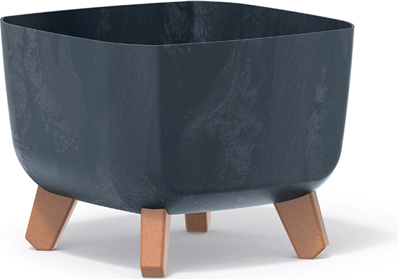 Gracia Square Planter with Concrete Effect, 24 × 24 cm, Anthracite