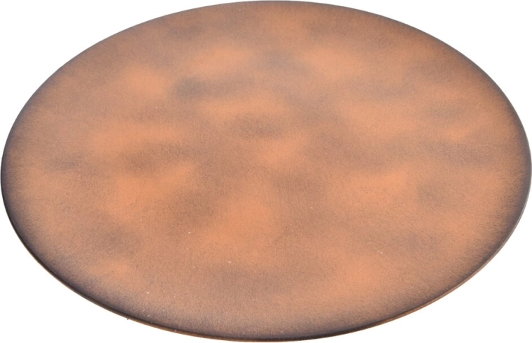 Round serving tray made of UH plastic, rust color, 33 cm