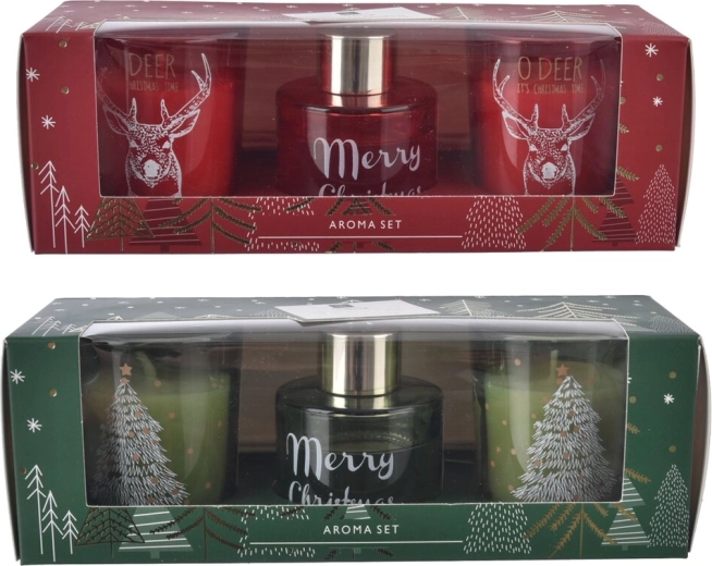 Christmas Aroma Diffuser and Candle Set 30 ml (2 variants)